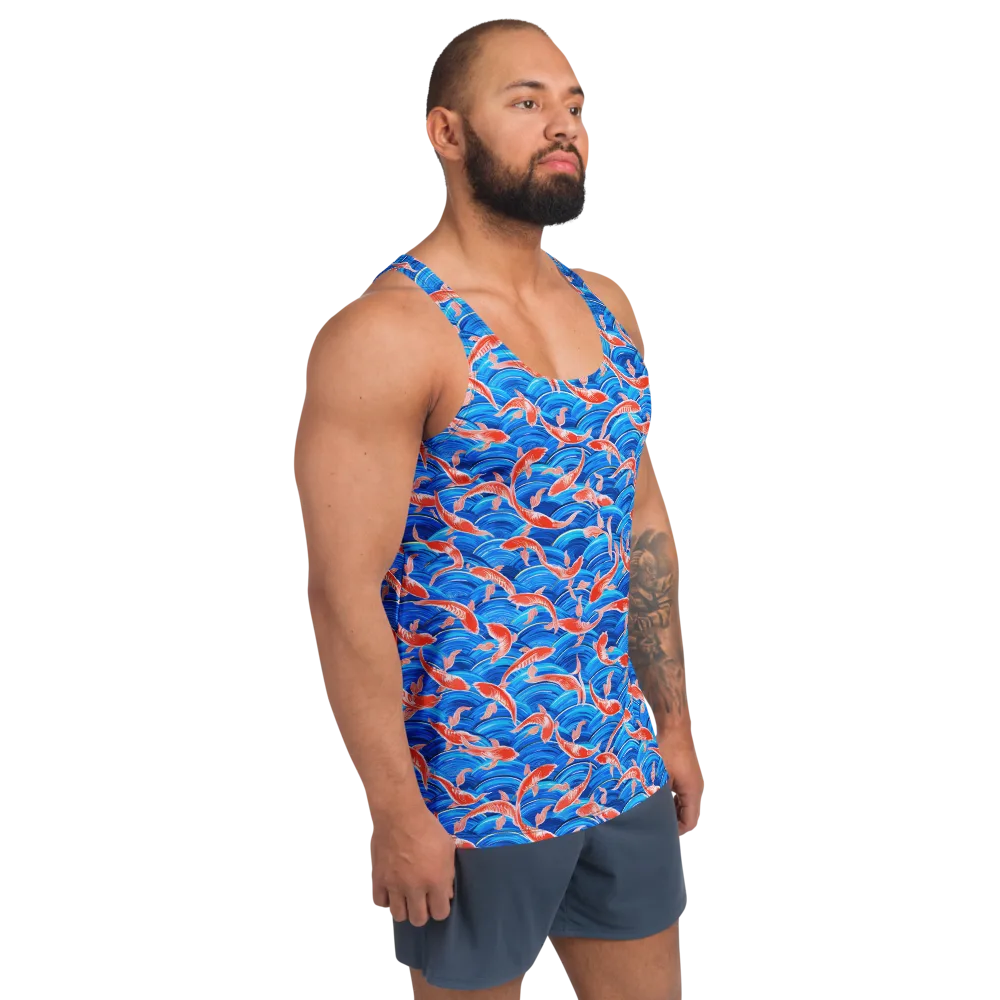 Redfin Reverie on Men's Tank Top — Right Front
