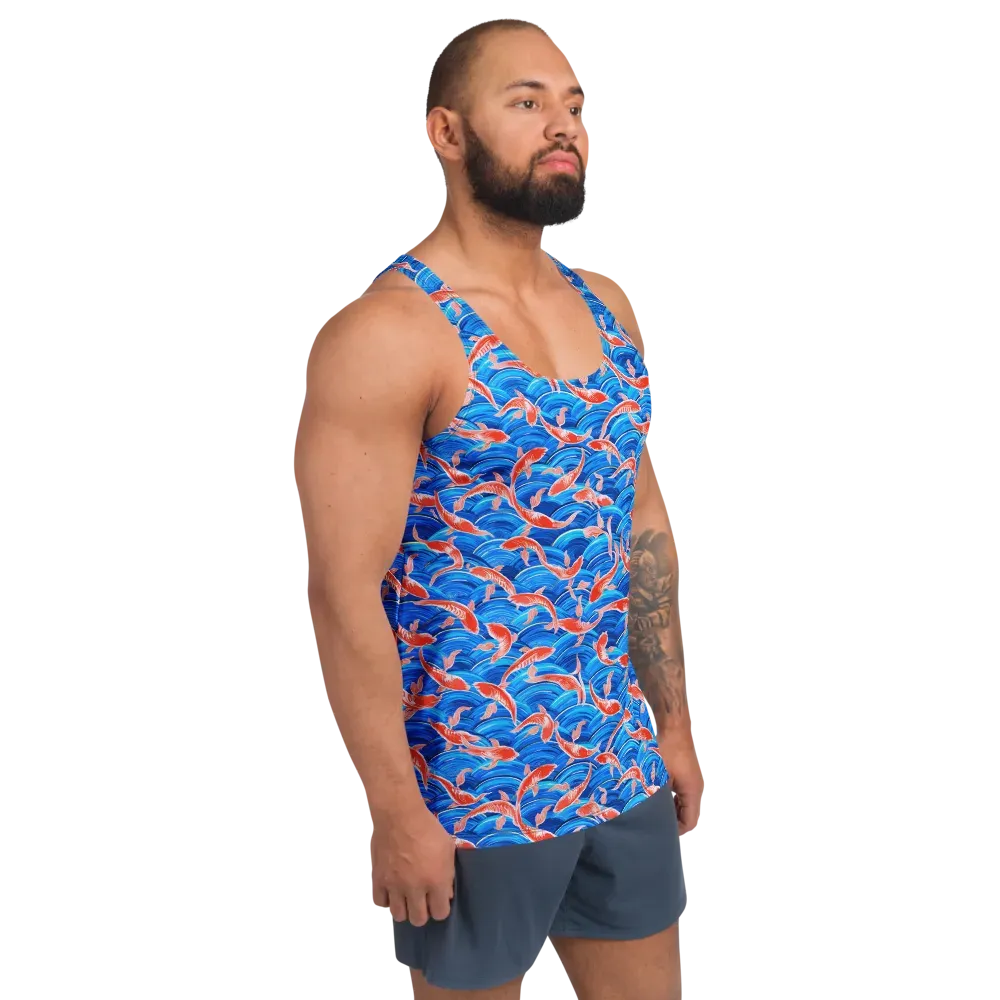 Redfin Reverie on Men's Tank Top — Right Front