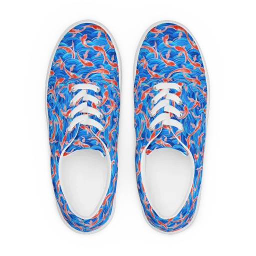 Redfin Reverie on a Men's Lace-Up Canvas Shoes