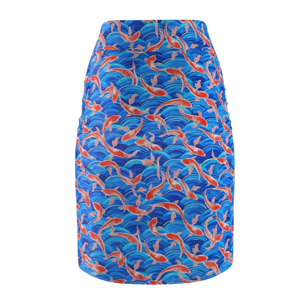Redfin Reverie on Pencil Skirt — Back