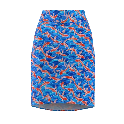 Redfin Reverie on a Pencil Skirt
