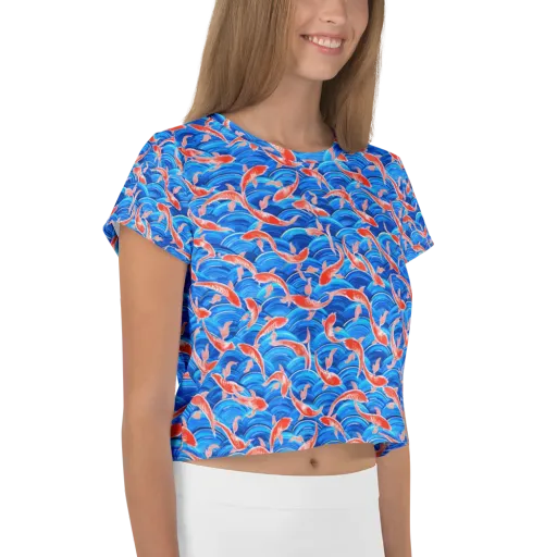Redfin Reverie on a Crop Tee