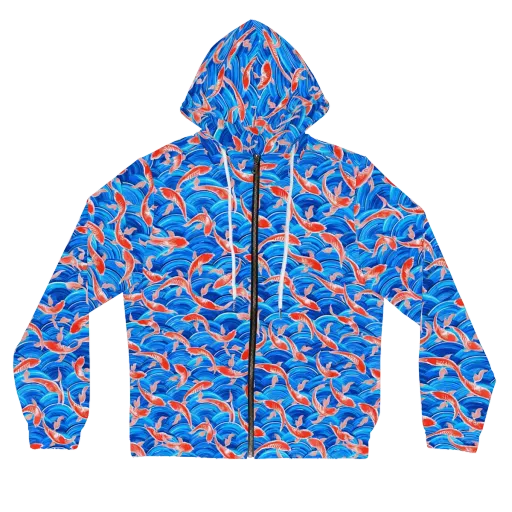 Redfin Reverie on a Women's Full-Zip Hoodie