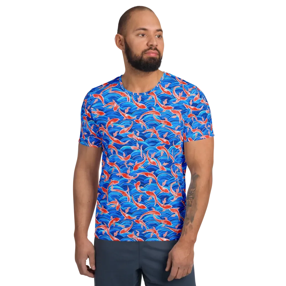 Redfin Reverie on Men's Athletic T-Shirt — Front