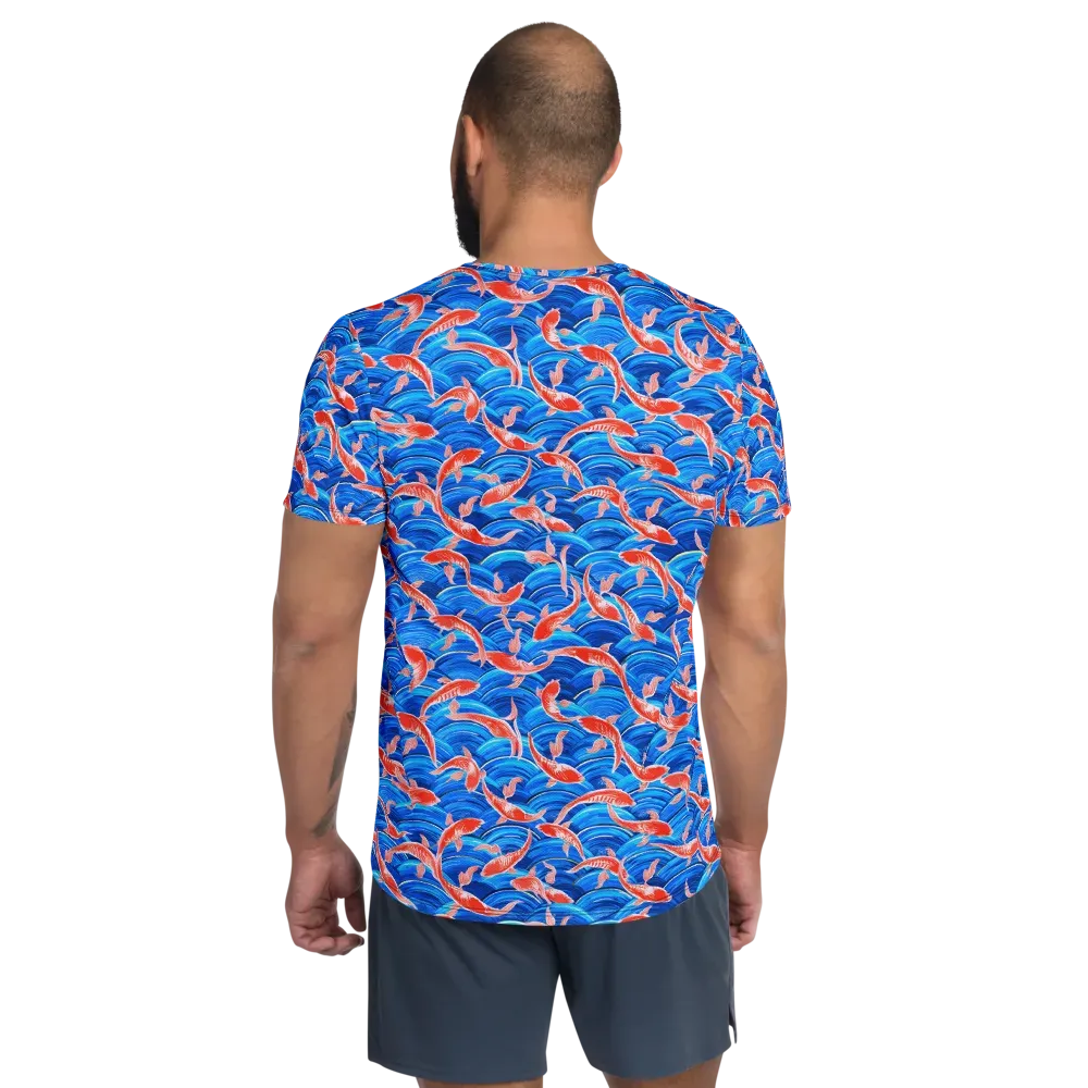 Redfin Reverie on Men's Athletic T-Shirt — Back