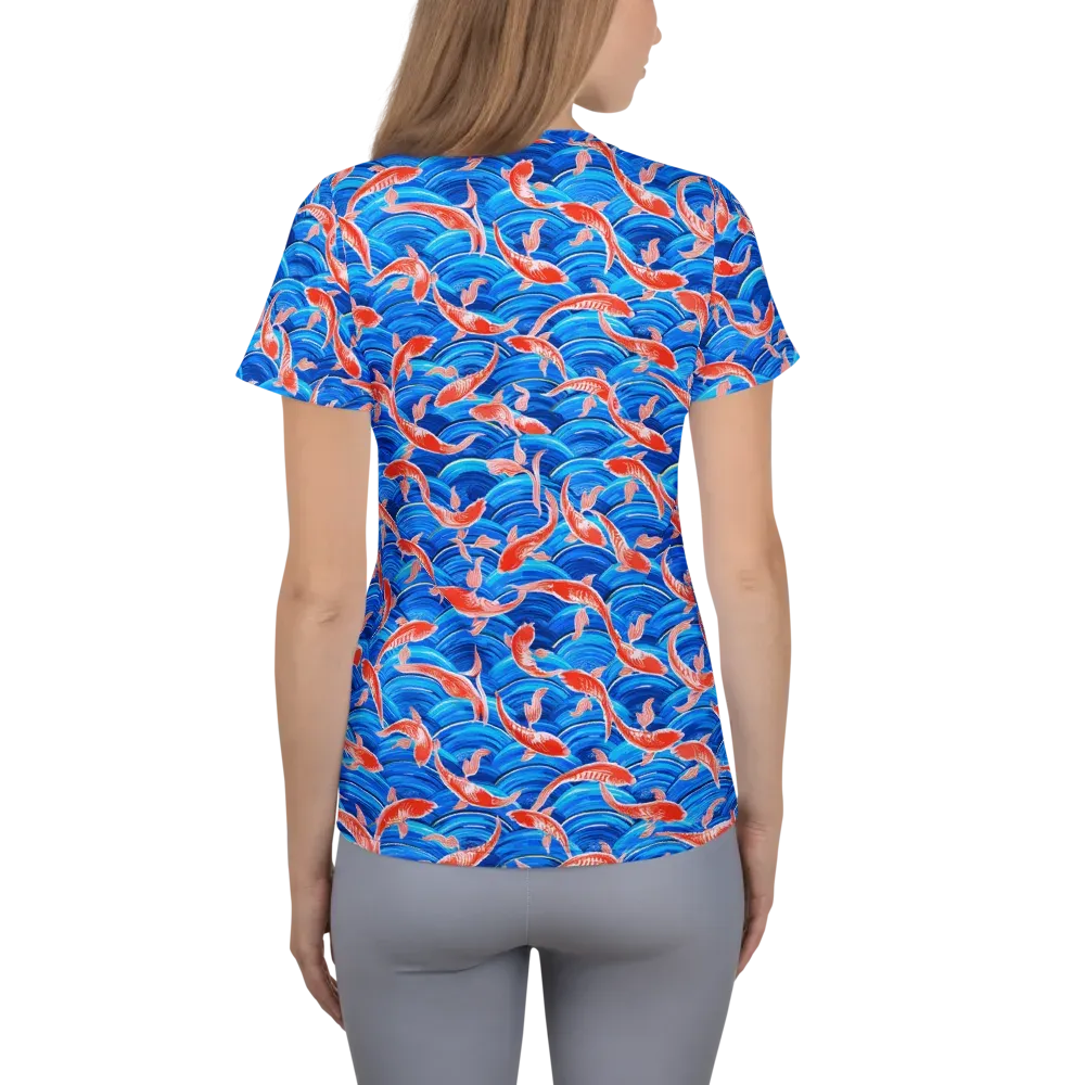 Redfin Reverie on Women's Athletic T-Shirt — Back