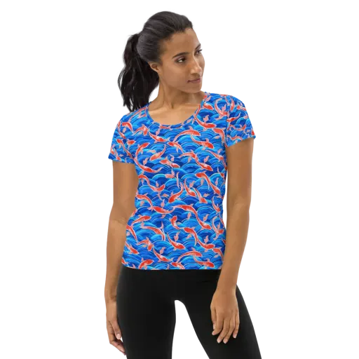 Redfin Reverie on a Women's Athletic T-Shirt
