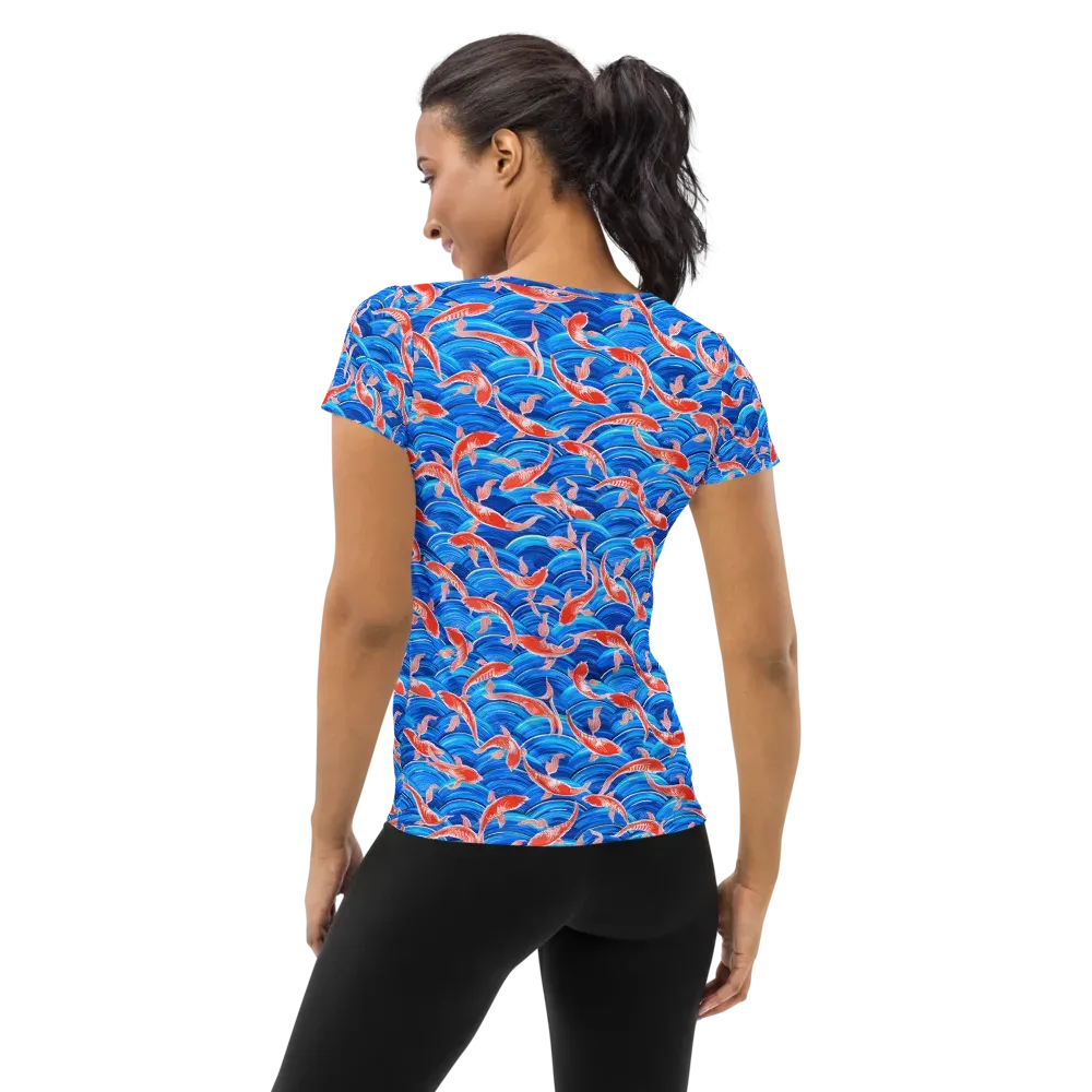 Redfin Reverie on Women's Athletic T-Shirt — Back