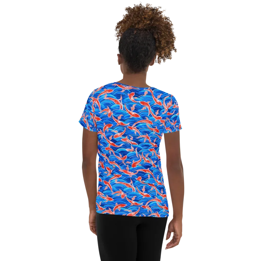 Redfin Reverie on Women's Athletic T-Shirt — Back