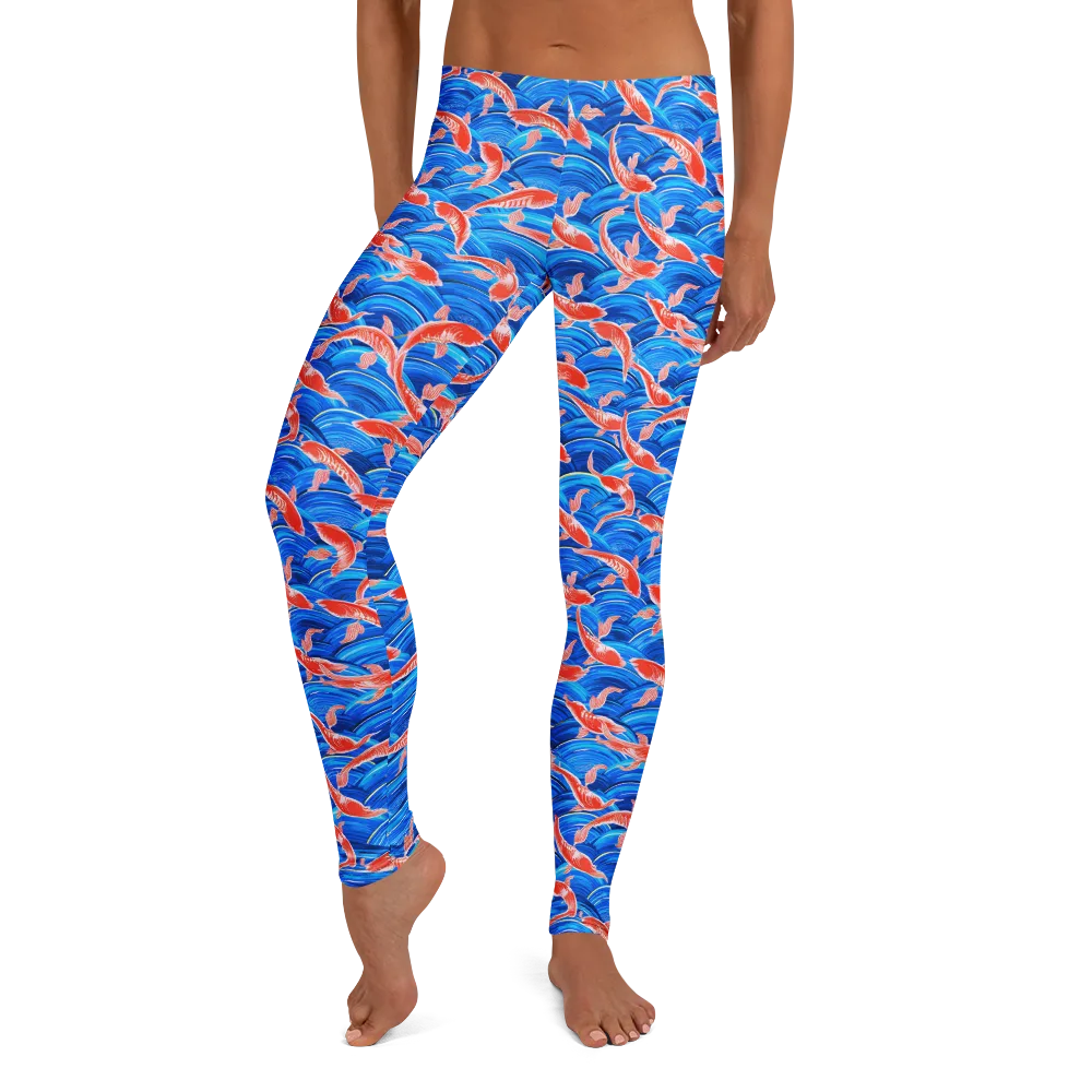 Redfin Reverie on Leggings — Front