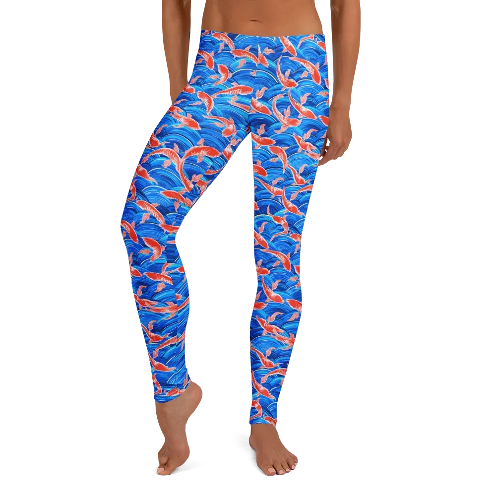 Redfin Reverie on Leggings — Front