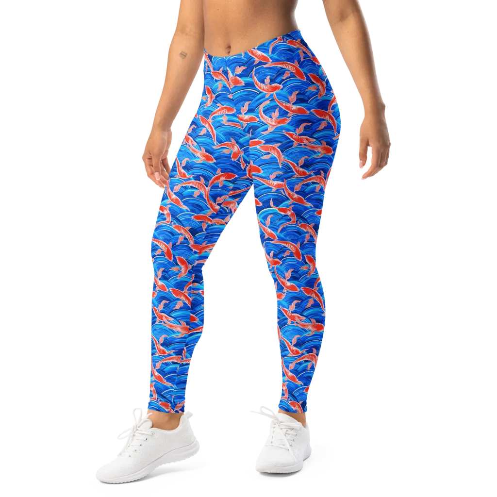Redfin Reverie on Leggings — Left Front
