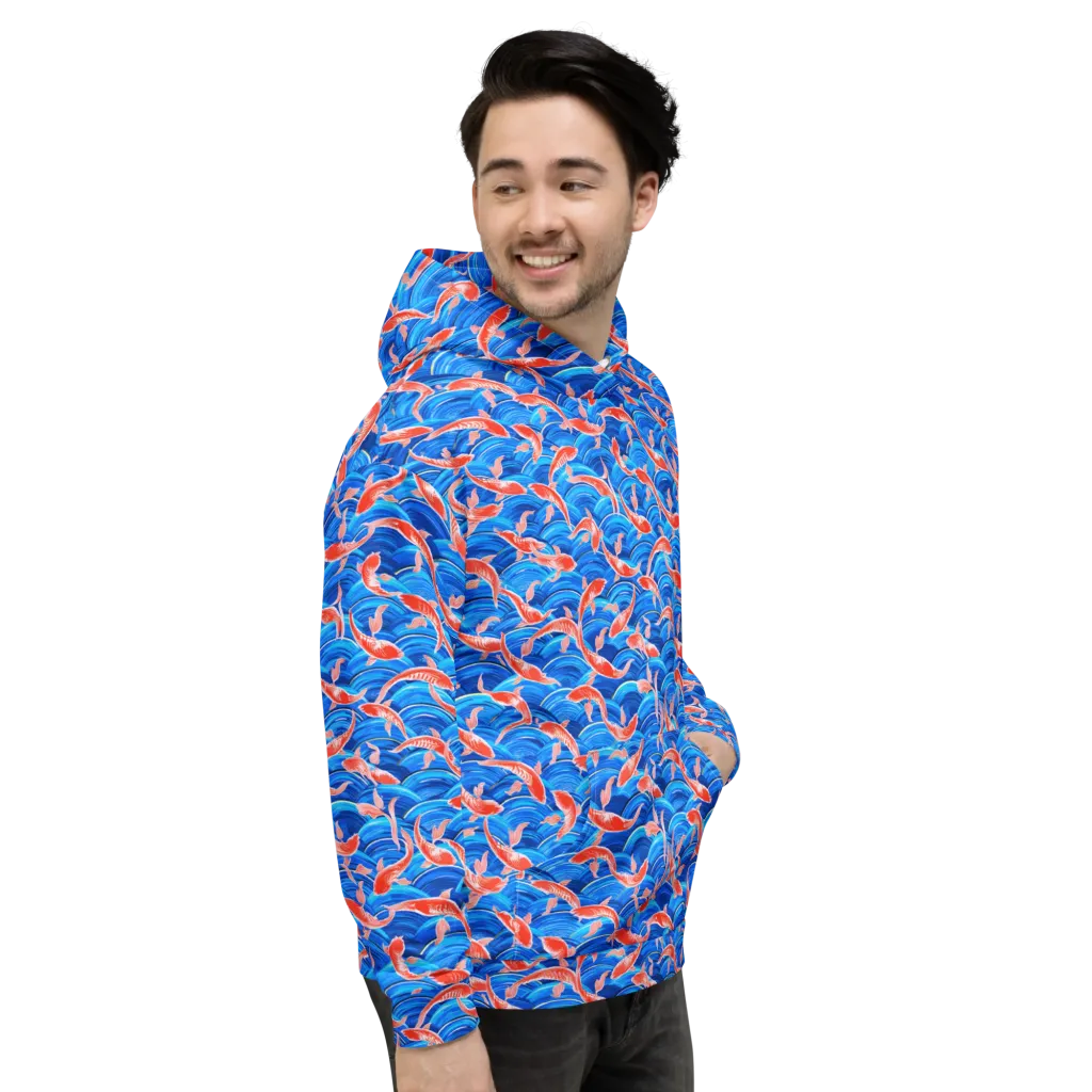 Redfin Reverie on Hoodie — Right