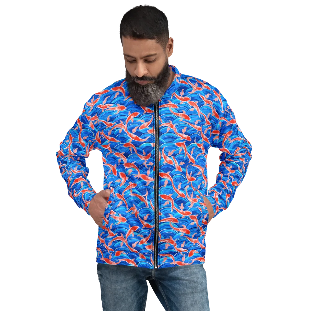Redfin Reverie on Bomber Jacket — Front