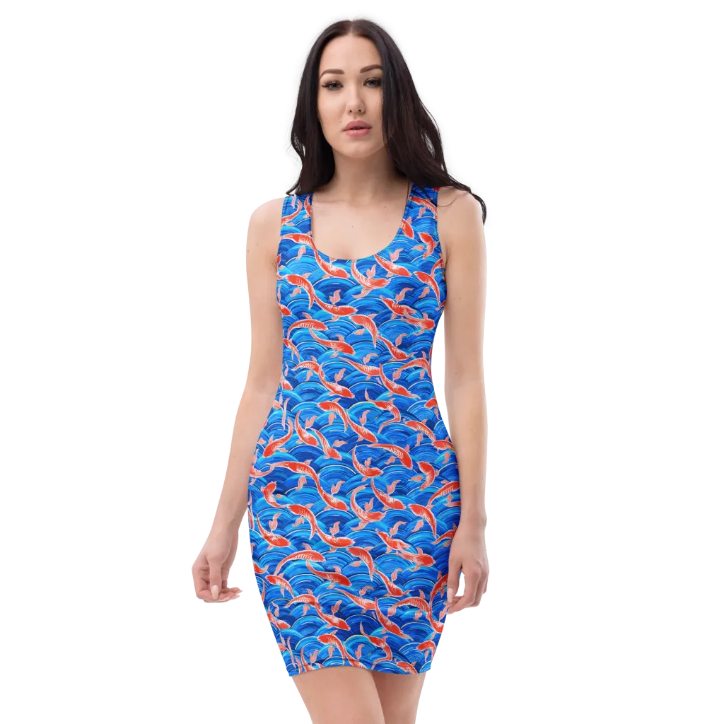 Redfin Reverie on Bodycon Dress — Front