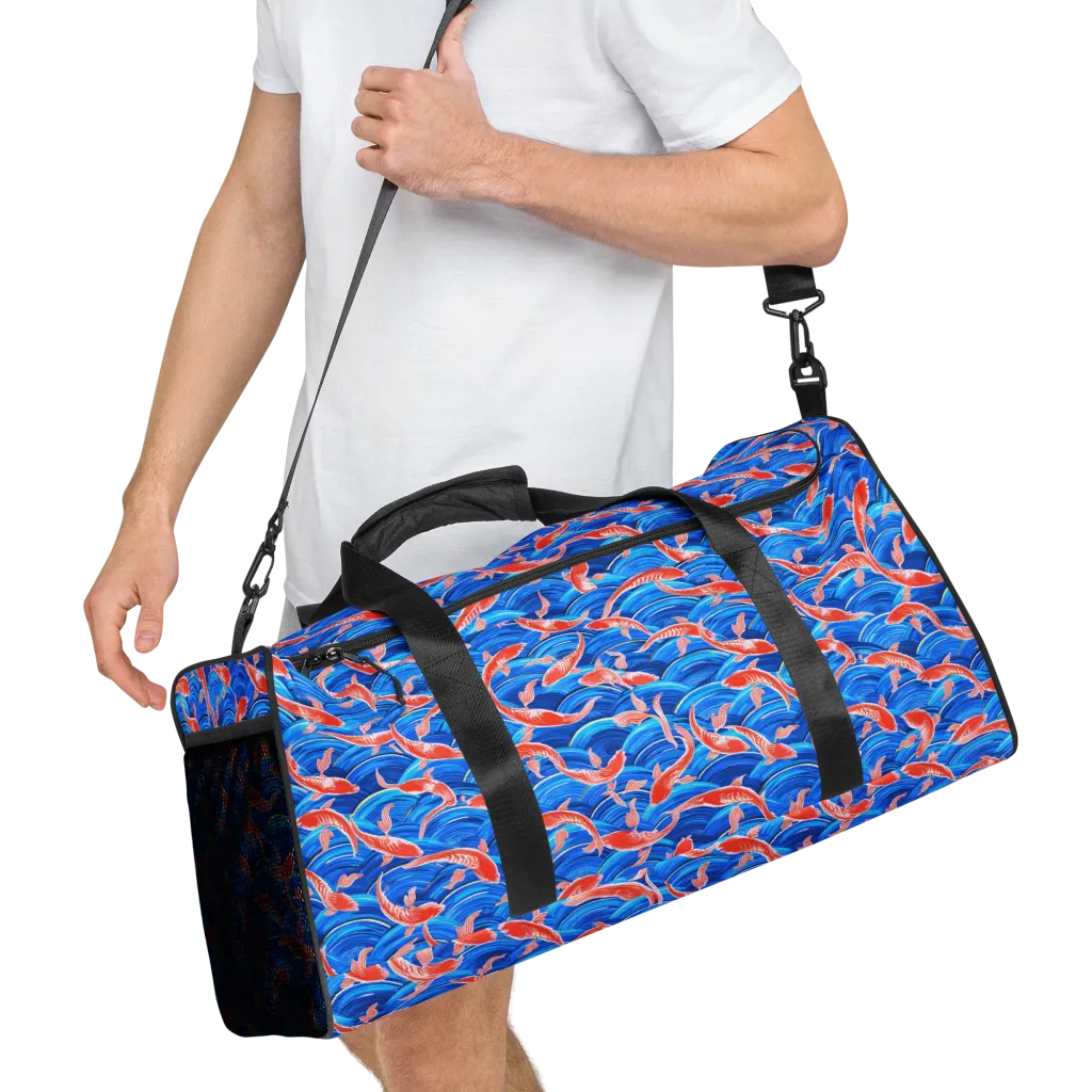 Redfin Reverie on Duffle Bag — Right Front
