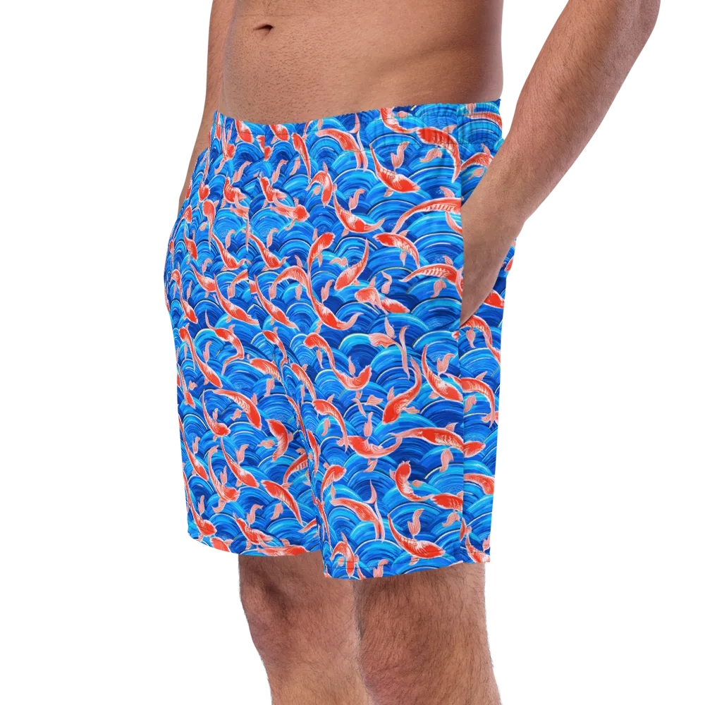 Redfin Reverie on Swim Trunks — Left Front
