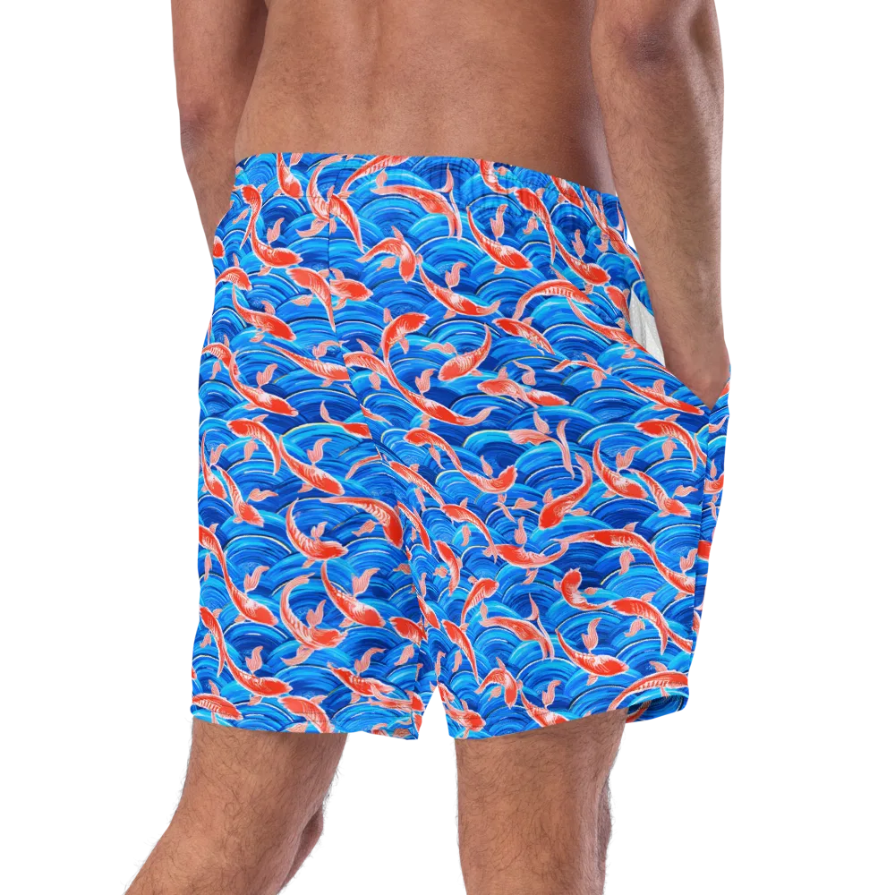 Redfin Reverie on Swim Trunks — Right Back
