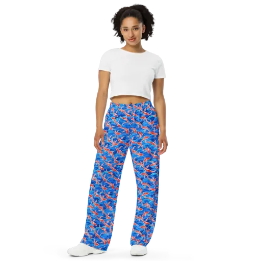 Redfin Reverie on a Wide-Leg Pants