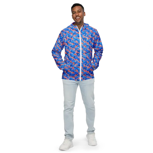 Redfin Reverie on a Men's Windbreaker