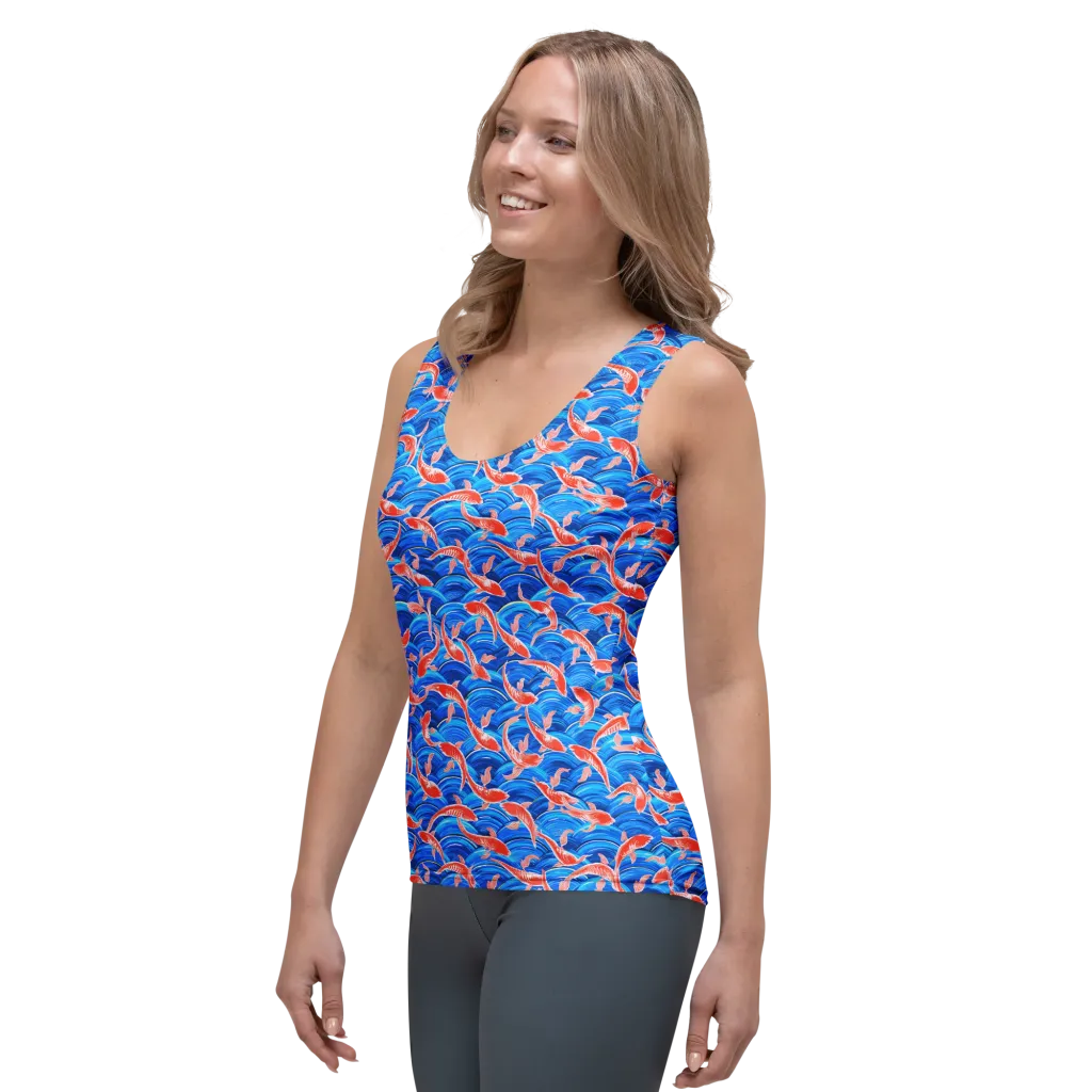Redfin Reverie on Women's Tank Top — Left Front