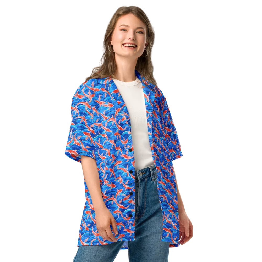 Redfin Reverie on Button Shirt — Front