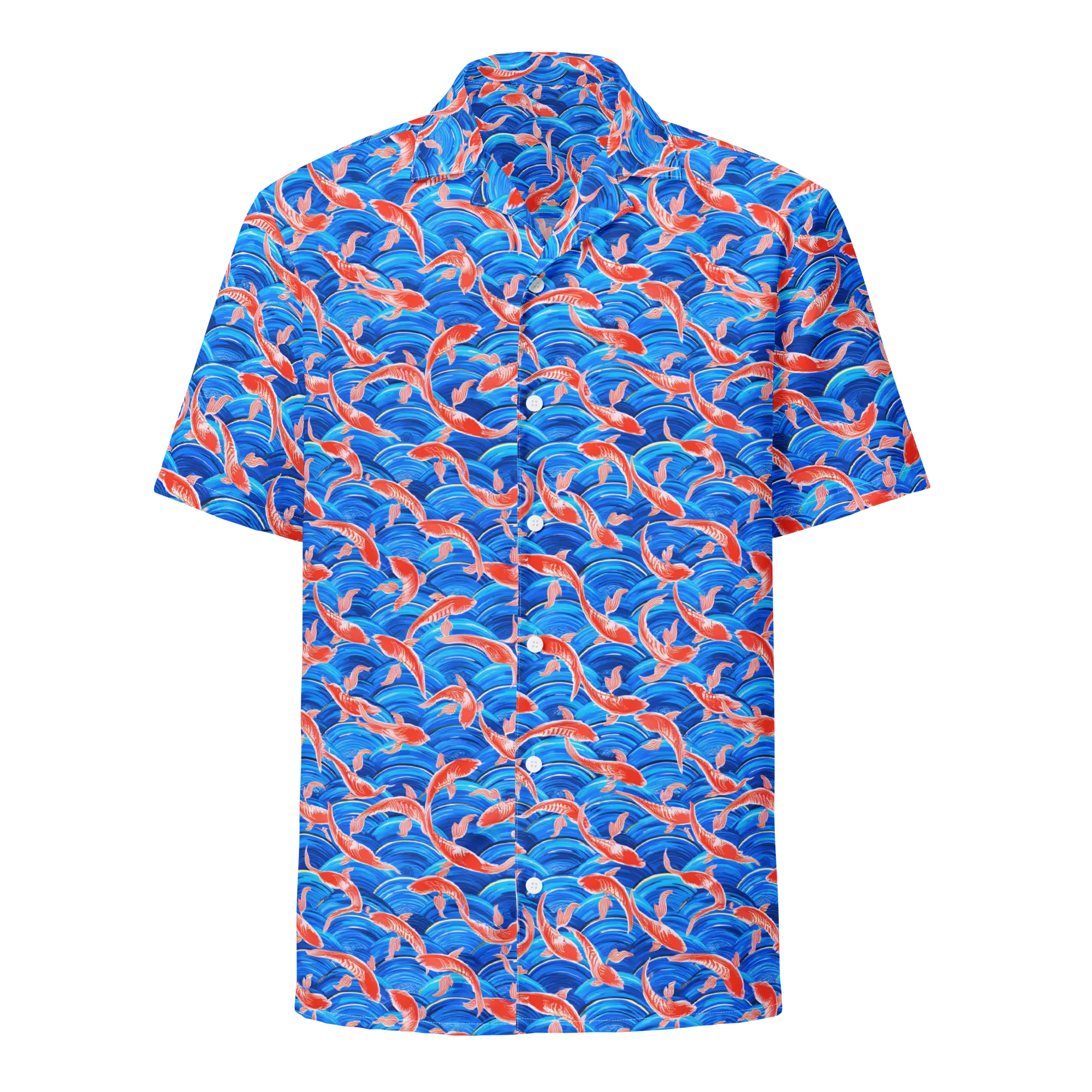Redfin Reverie on Button Shirt — Front