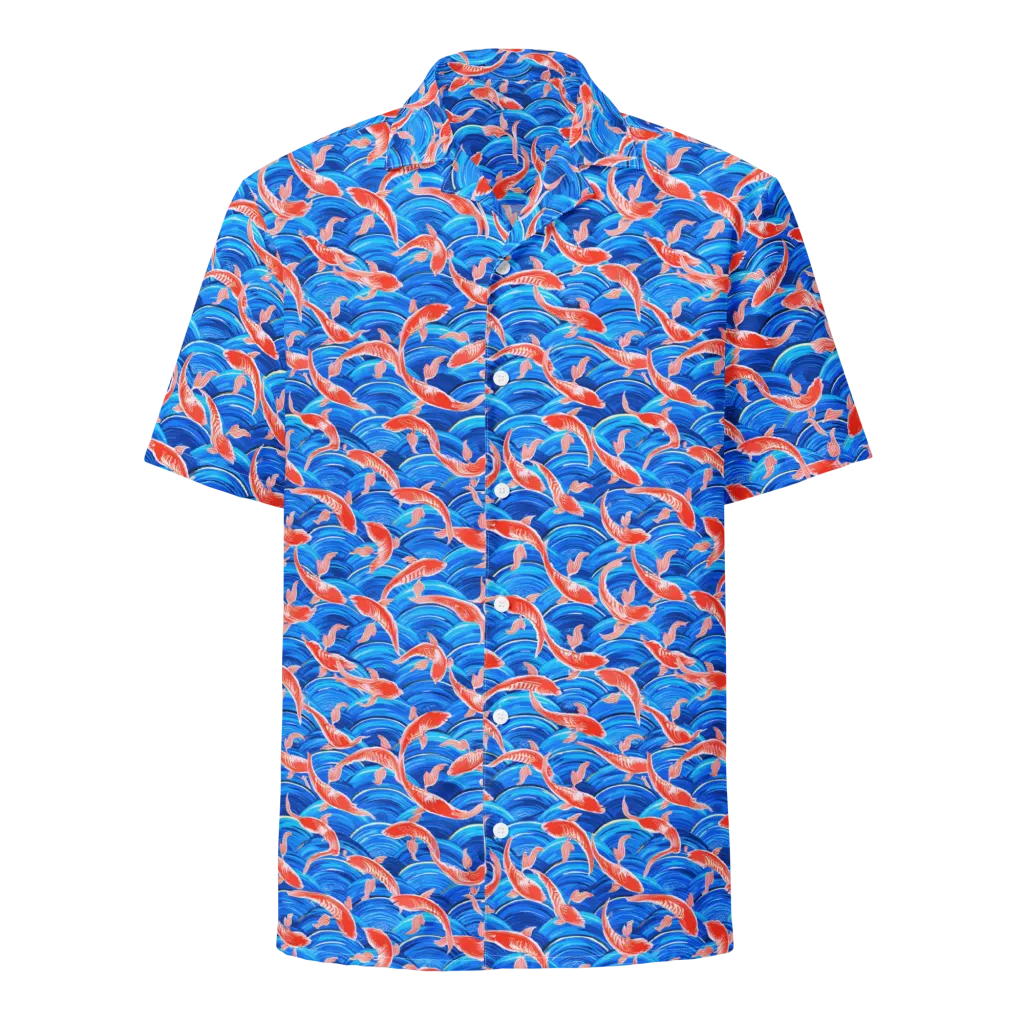Redfin Reverie on Button Shirt — Front