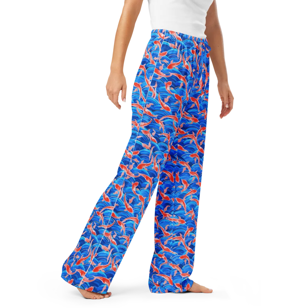 Redfin Reverie on Women's Pajama Pants — Right Front