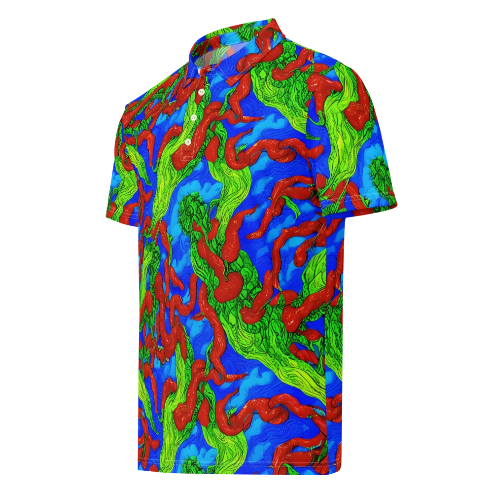 Pepper Voltage on Men's Slim Fit Polo Shirt — Left Front