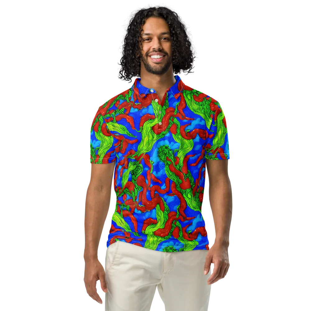 Pepper Voltage on Men's Slim Fit Polo Shirt — Front