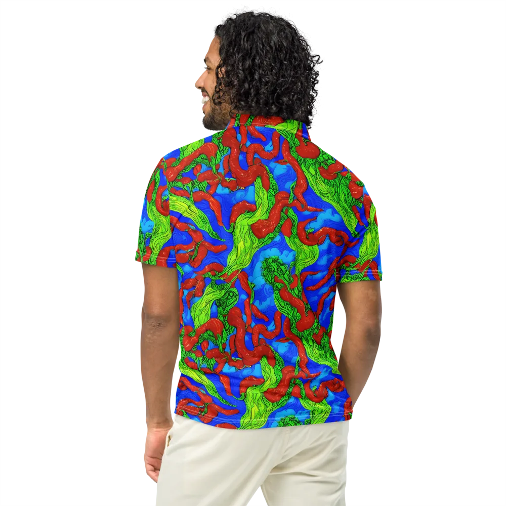 Pepper Voltage on Men's Slim Fit Polo Shirt — Back
