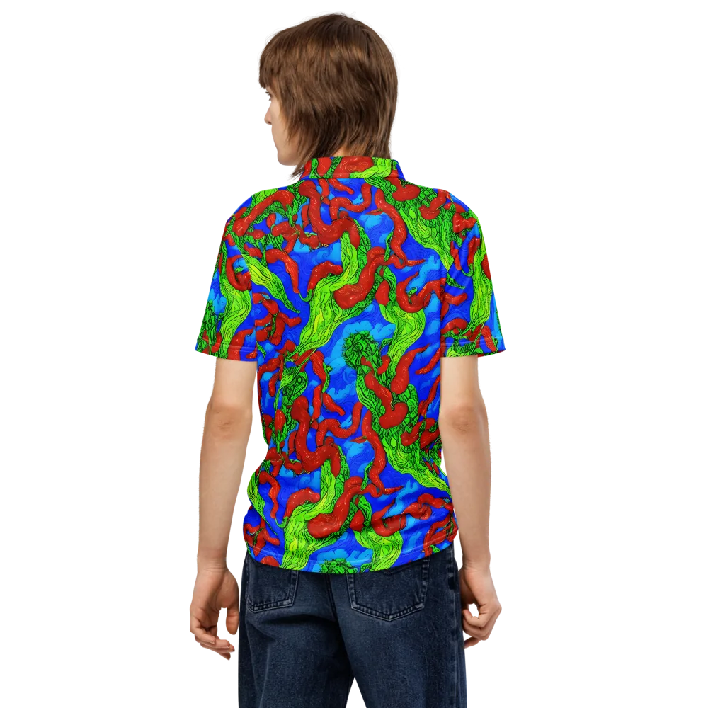 Pepper Voltage on Men's Slim Fit Polo Shirt — Back