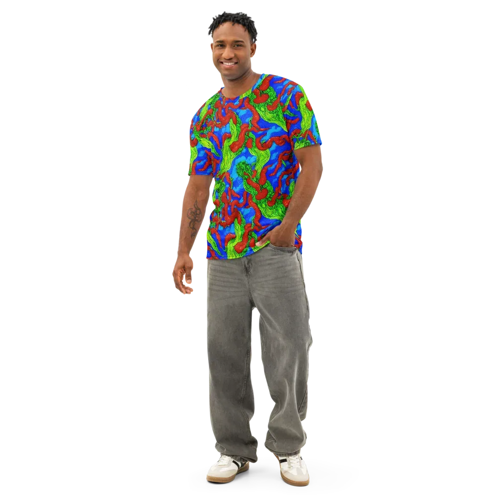 Pepper Voltage on Men's Cotton Crew Neck T-Shirt — Front