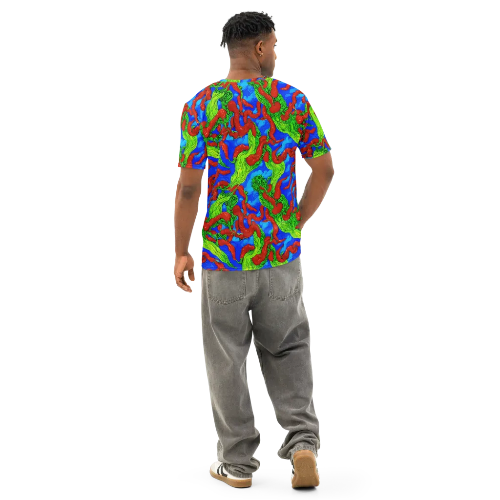 Pepper Voltage on Men's Cotton Crew Neck T-Shirt — Back