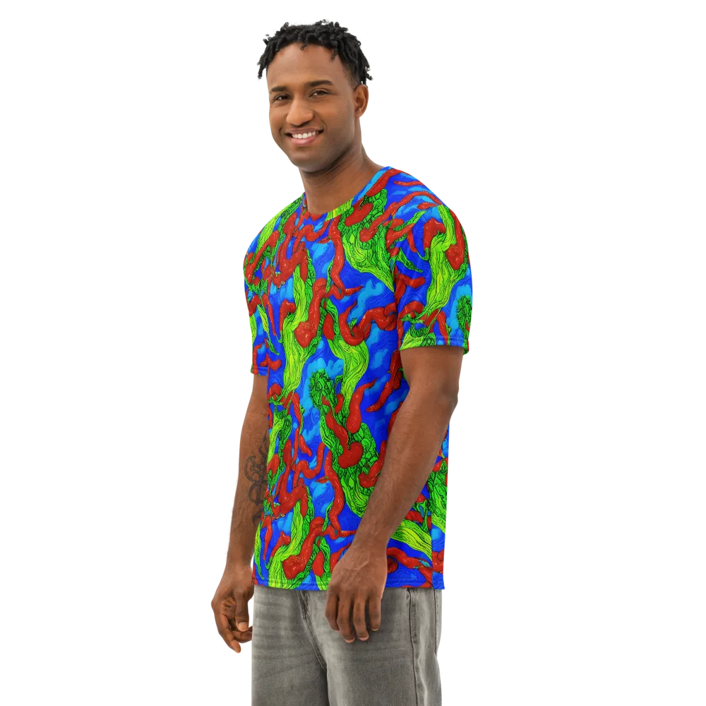 Pepper Voltage on Men's Cotton Crew Neck T-Shirt — Left Front