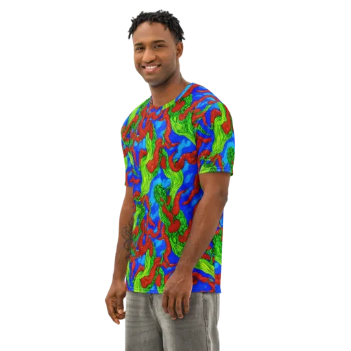 Pepper Voltage on a Men's Cotton Crew Neck T-Shirt