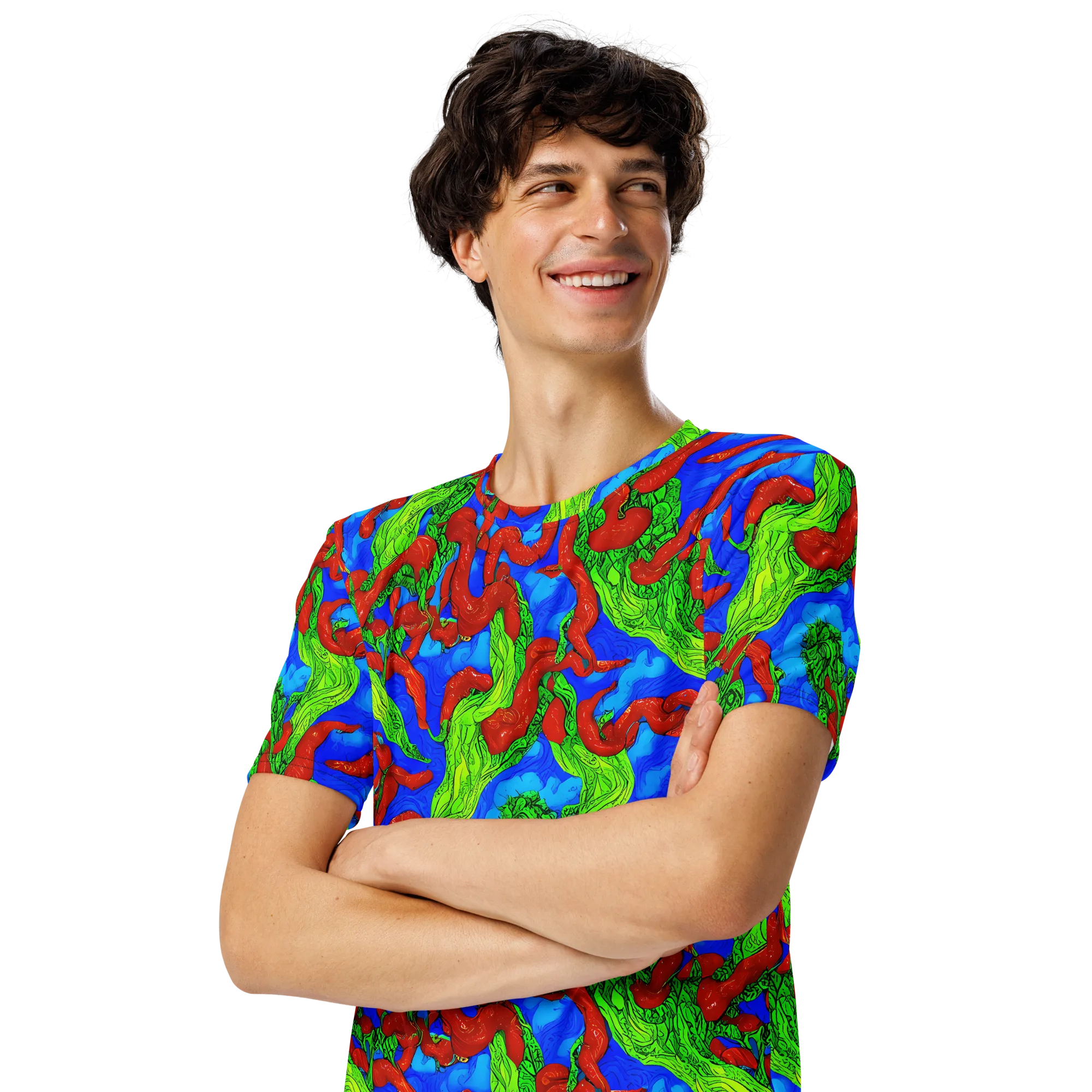 Pepper Voltage on Men's Crew Neck T-Shirt — Left Front