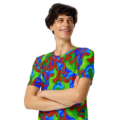 Pepper Voltage on a Men's Crew Neck T-Shirt