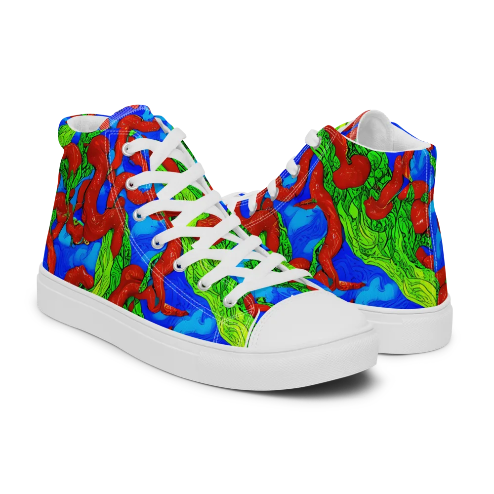 Pepper Voltage on Men's High Top Canvas Shoes — Right