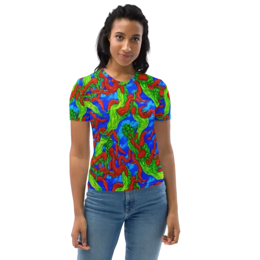Pepper Voltage on a Women's Crew Neck T-Shirt