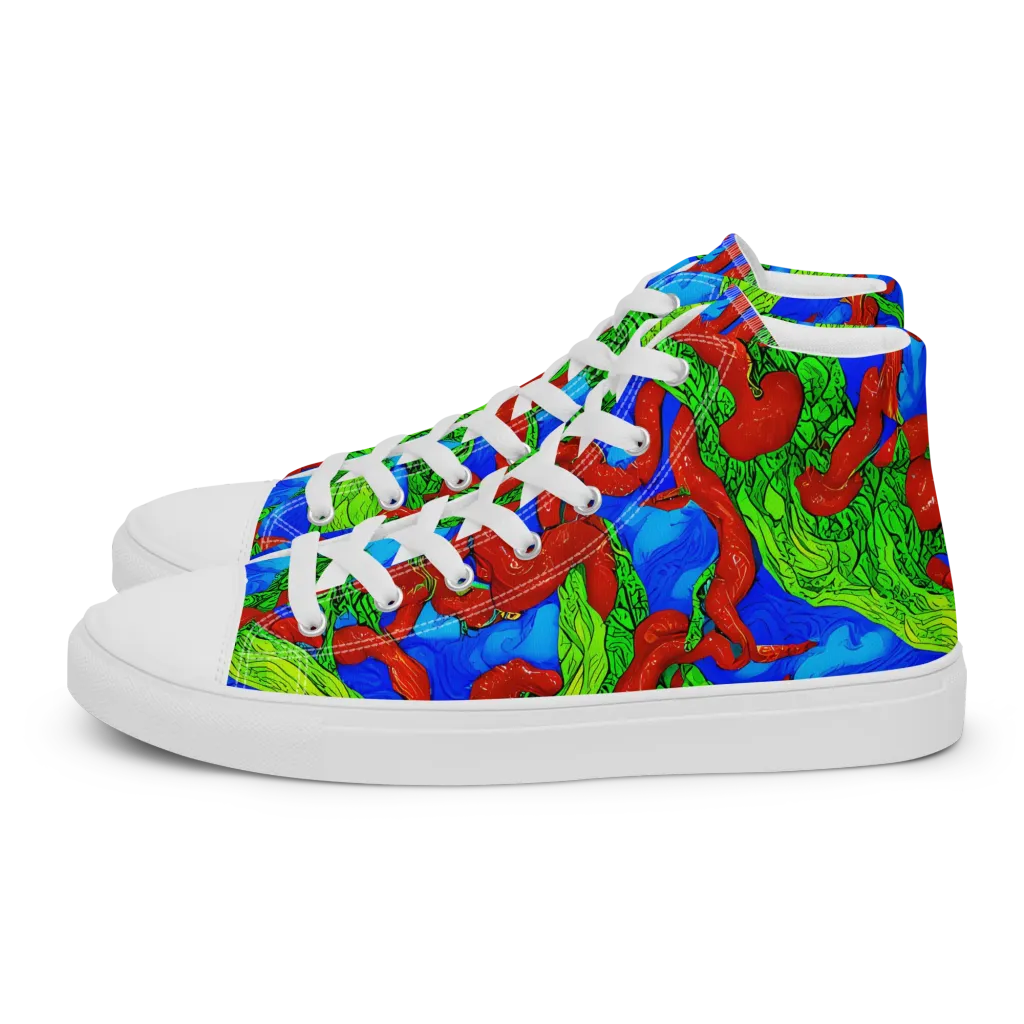 Pepper Voltage on Women's High Top Canvas Shoes — Left