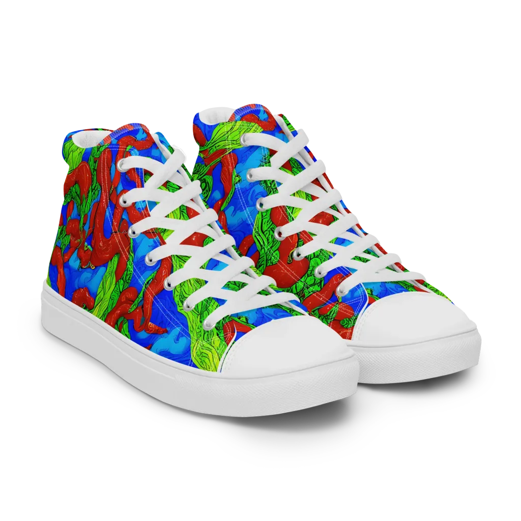 Pepper Voltage on Women's High Top Canvas Shoes — Right Front
