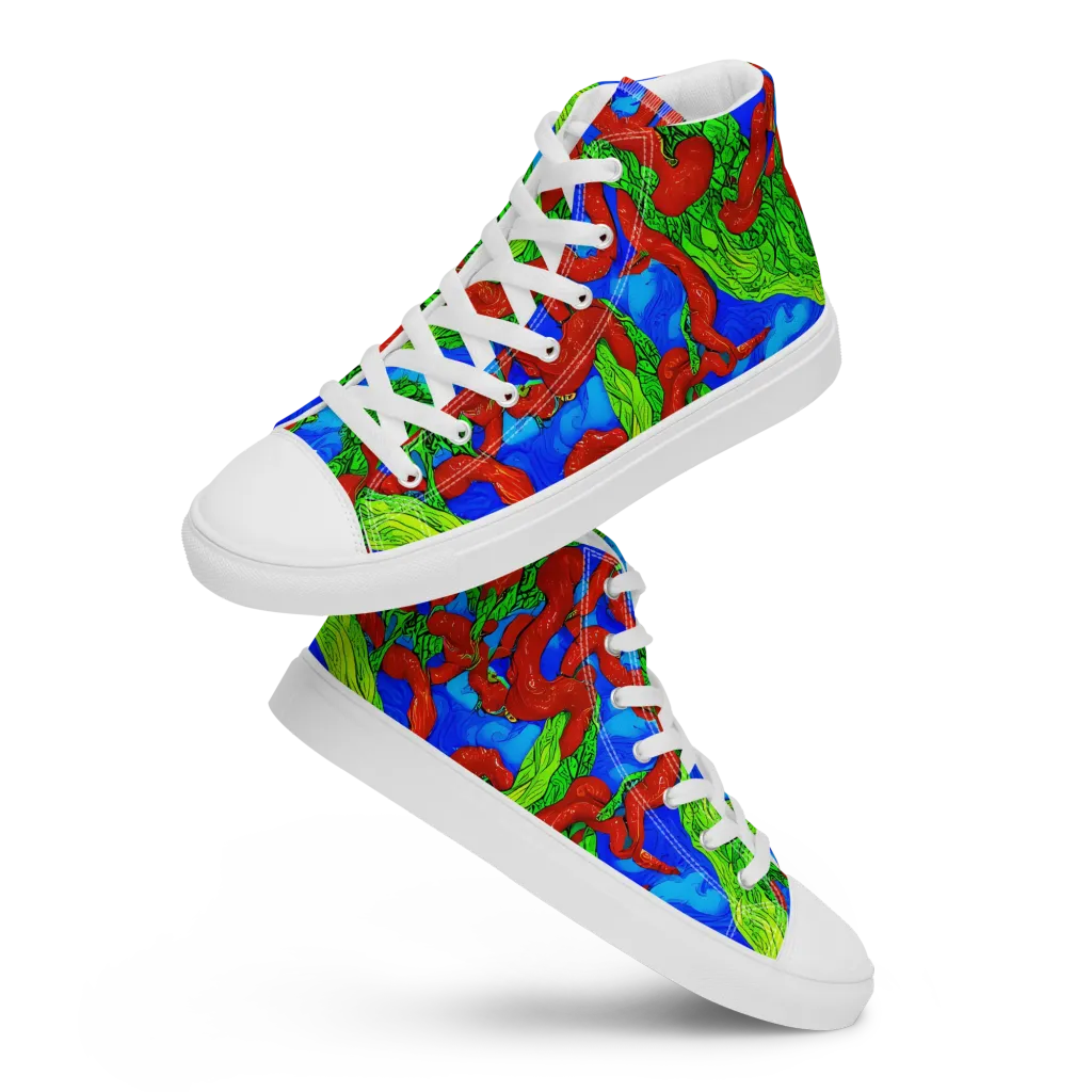 Pepper Voltage on Women's High Top Canvas Shoes — Front