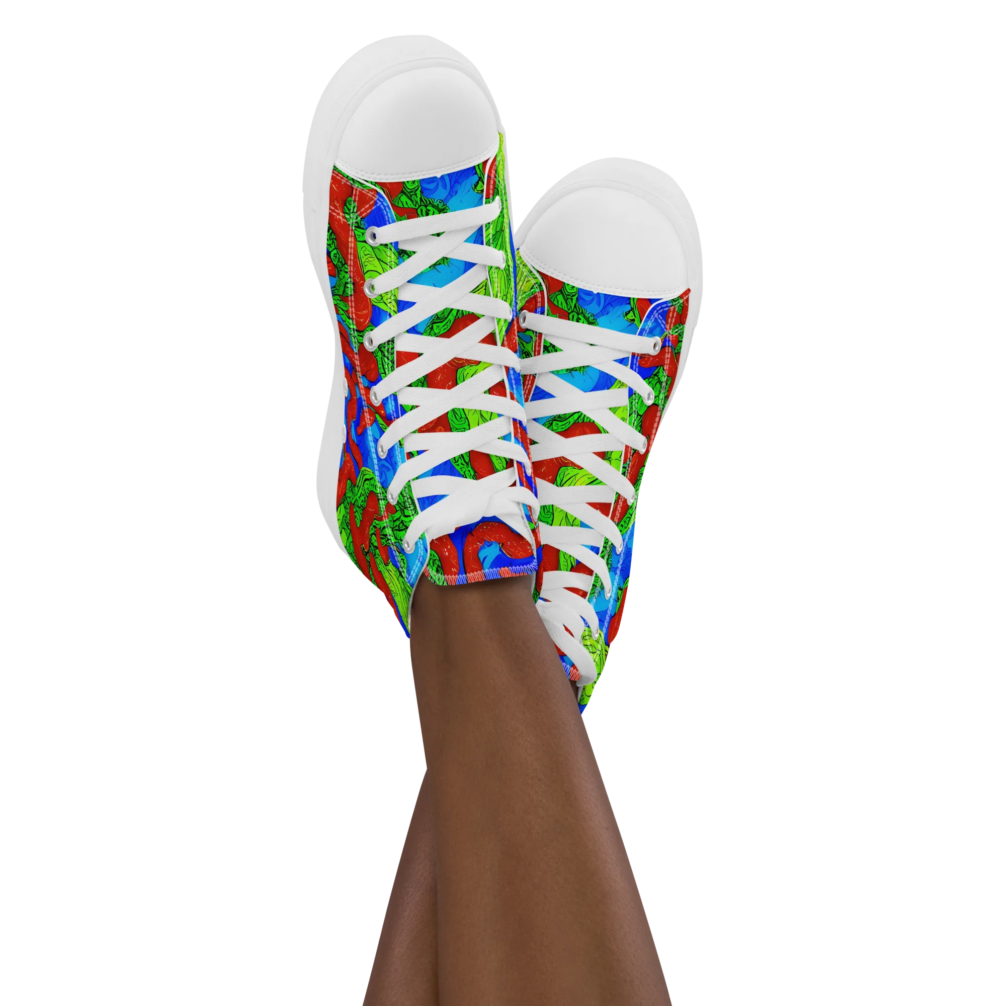 Pepper Voltage on Women's High Top Canvas Shoes — Front