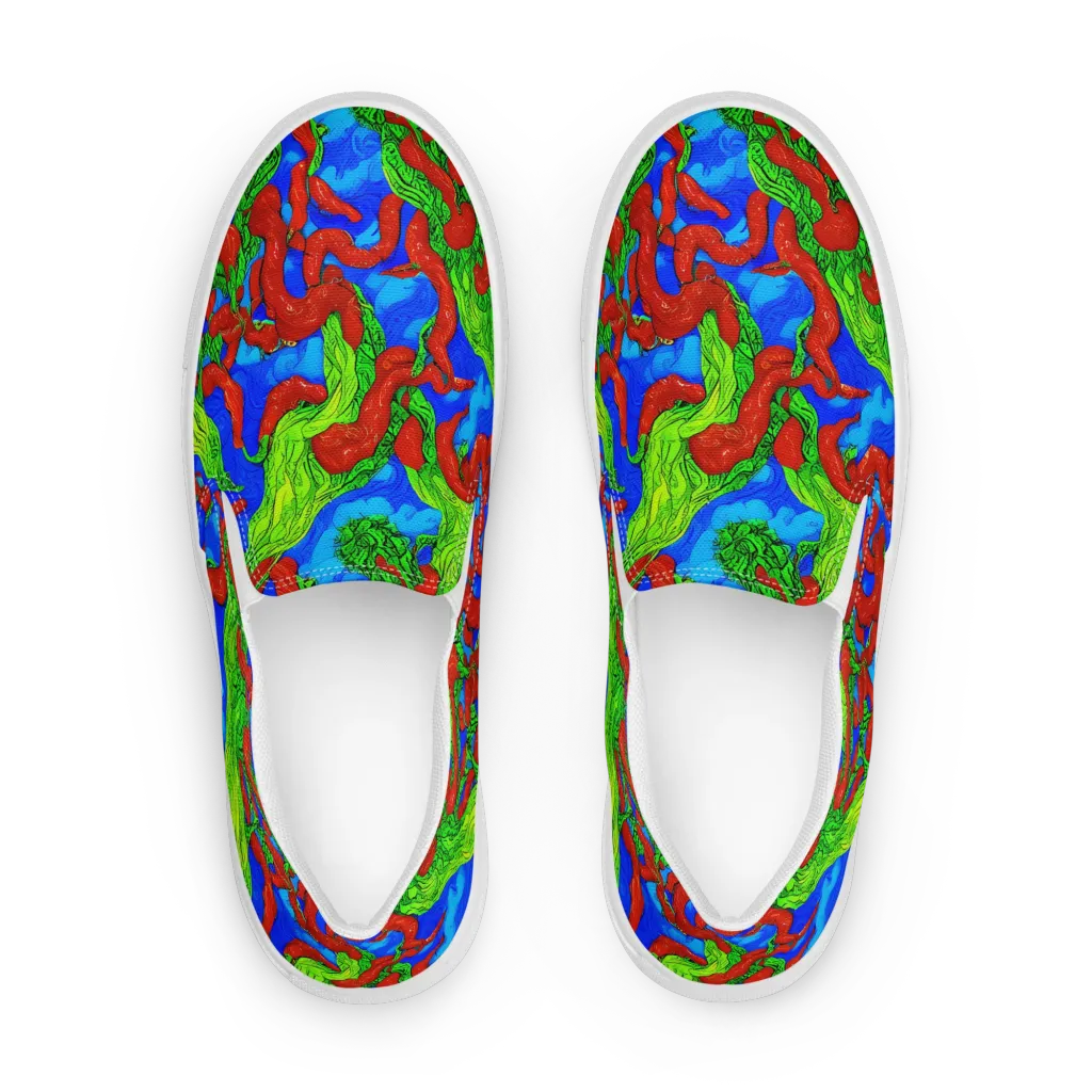 Pepper Voltage on Men's Slip-On Canvas Shoes — Front