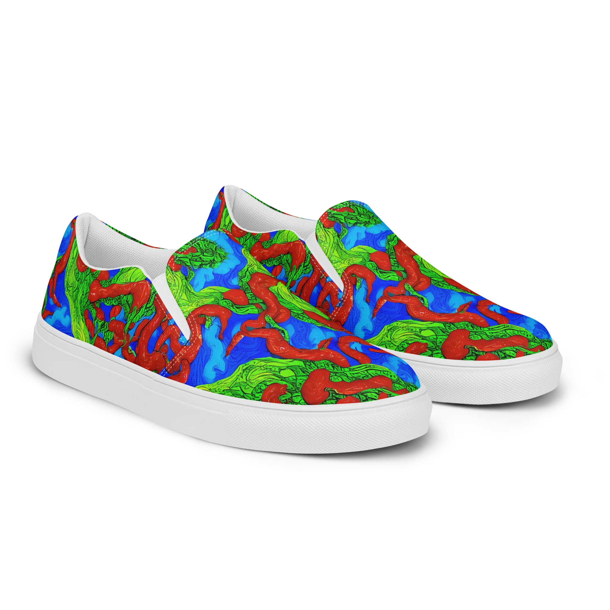 Pepper Voltage on Men's Slip-On Canvas Shoes — Right Front