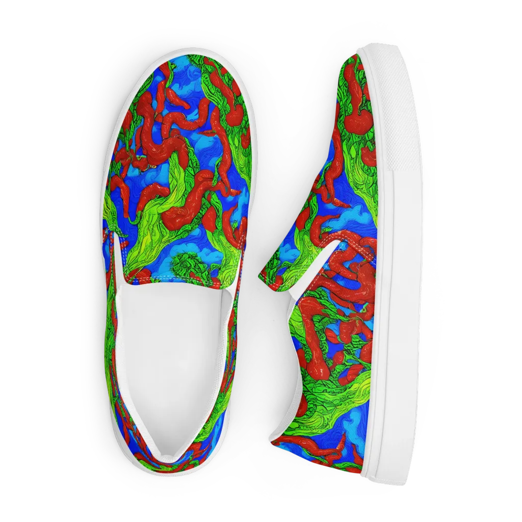 Pepper Voltage on Men's Slip-On Canvas Shoes — Front