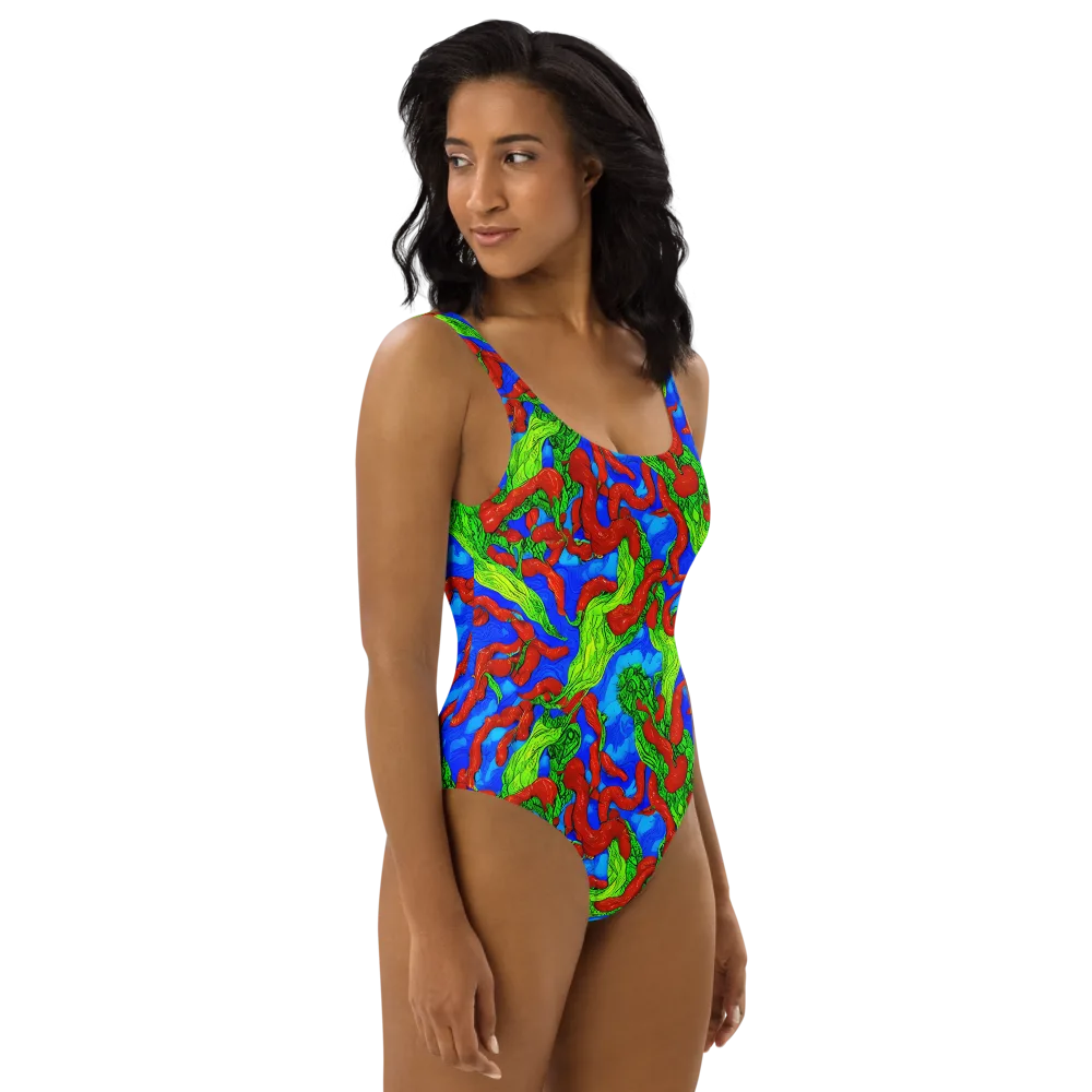Pepper Voltage on One-Piece Swimsuit — Right