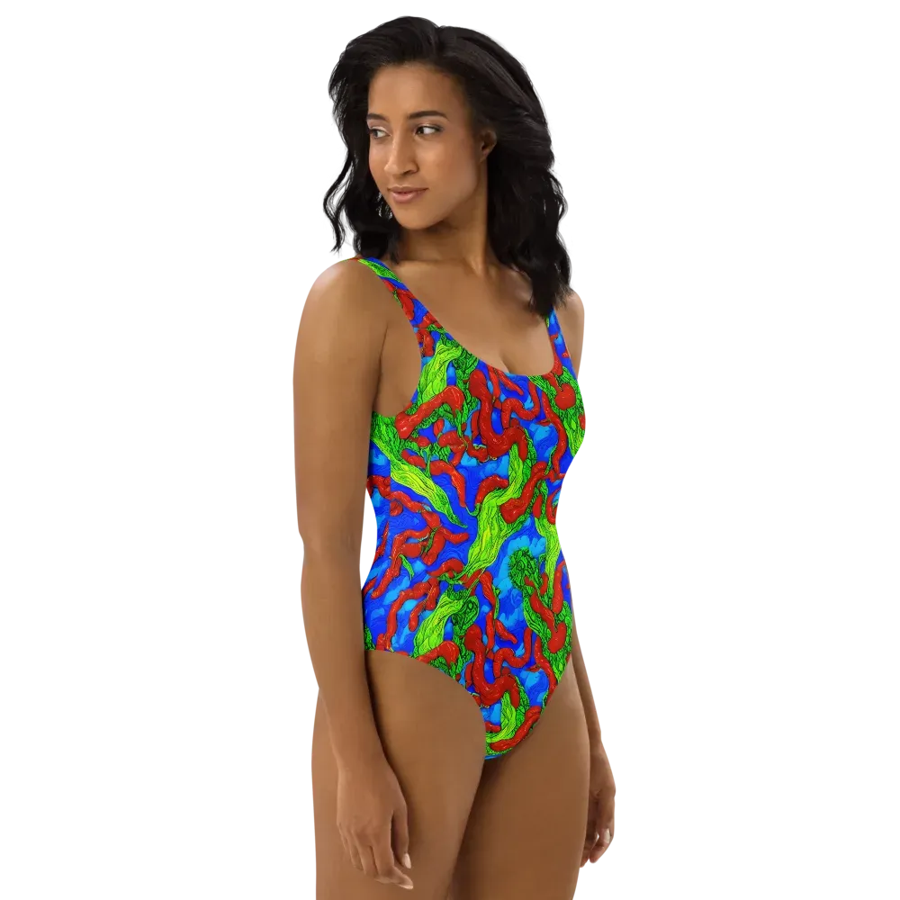 Pepper Voltage on One-Piece Swimsuit — Right